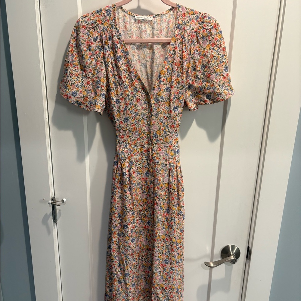 Oysho Floral V-Neck Dress